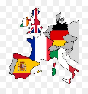 Spain Clipart Europe - Europe Map With Country Flags - Png ClipartFlare.com 