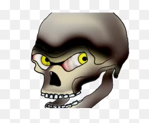 Evil Cartoon Skull Transparent Clipart - Large Size Png Image - ClipartFlare