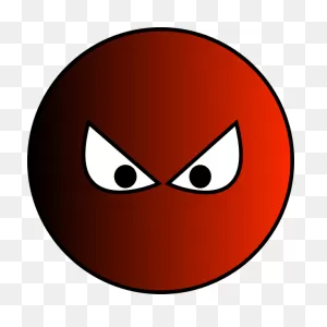 Evil Clipart Phone - Red Ball With Eyes - Png Download - Large ClipartFlare.com 