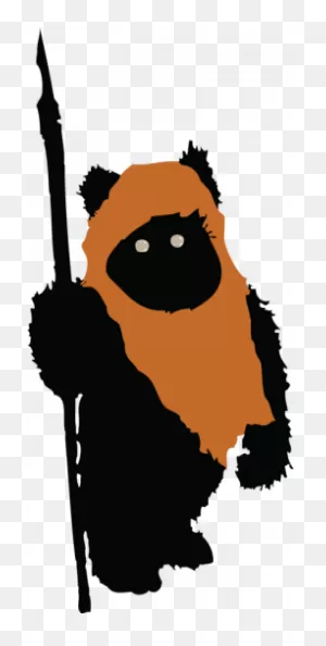 Deathstar Vector Ewok - Star Wars Ewok Silhouette - (250X495) Png ClipartFlare.com 