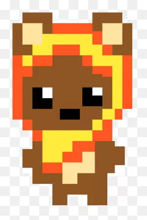 Download Hd Ewok Star Wars Pixel Art - Illustration Transparent ClipartFlare.com 