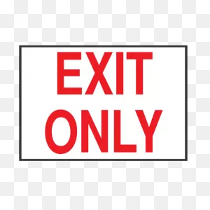Exit Only Sign Sticker