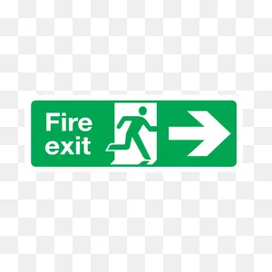 Exit Right Fire Exit Sign