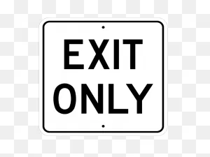 Large Fire Exit Sign Sticker