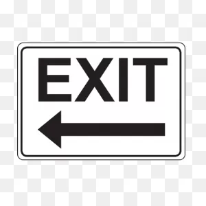 Right Fire Exit Sign Sticker