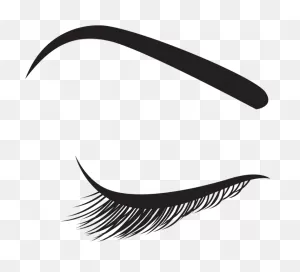 Lashes Clipart Png Graphic Black And White Stock - Eyebrow Clipart ClipartFlare.com 