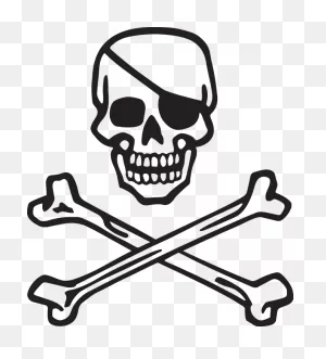 372Ca - Skull And Bones With Eye Patch