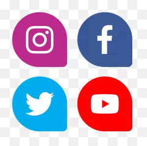 Download Bottons Facebook Instagram Twitter Youtube - Social Media ClipartFlare.com 