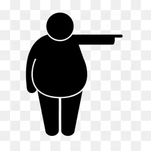 Direction, Fat, Man, Pointing Icon - Download On Iconfinder