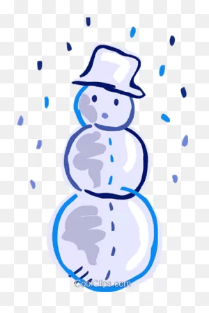 Snowman Wearing A Hat With Snow Falling Royalty Free Vector Clip ClipartFlare.com 