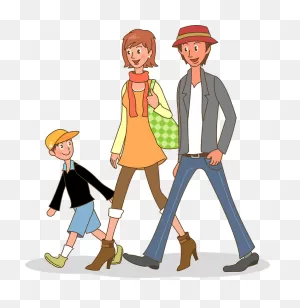 Family Walking - Dad, Mom, Son Clipart. Free Download Transparent ClipartFlare.com 