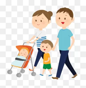 Family Father Mother Children Clipart - Cartoon Family Walking ClipartFlare.com 