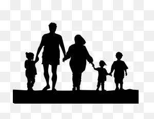 Holding Hands Family Silhouette Clip Art - Family Fashion Png ClipartFlare.com 