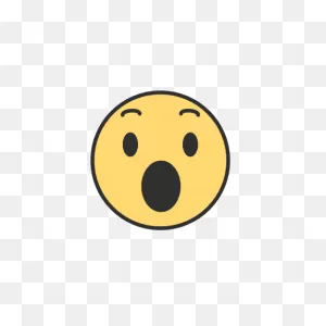 Facebook Reaction Shocked Emoji Icon - Facebook Ui Colored
