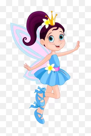 Fairy Clip Art Clipart Blue Sitting Fairy Free Vector - ClipartFlare