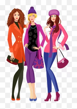 Fashion Clipart Going Shopping - Fashion Cartoon Transparent ClipartFlare.com 