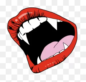 Vector Mouth Vampire - Transparent Vampire Fangs Clipart - Png ClipartFlare.com 