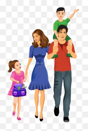 Família - Happy Family Run Psd - (537X800) Png Clipart Download