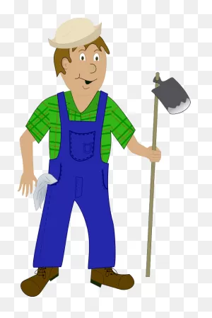 Colorful Cartoon Farmer Clipart Free Image Download