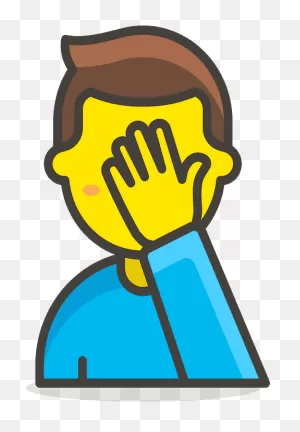 Man Facepalming Emoji Clipart - Male Office Worker Icon - Png ClipartFlare.com 
