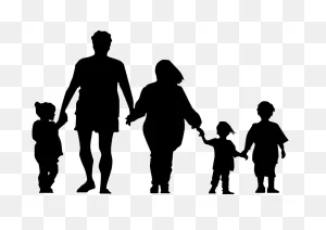 Family Holding Hands Silhouette - Free Vector Silhouettes | ClipartFlare