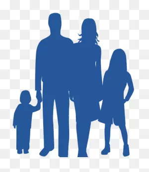 Parents Png Hd - Family Silhouette - (464X483) Png Clipart Download