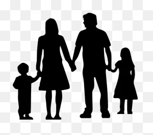 Standing,human Behavior,silhouette - Family Holding Hands Clipart ClipartFlare.com 