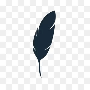 Down Feather Silhouette Transparent Png & PNG-WebP Vector