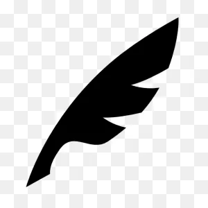 Feather Silhouette In Diagonal Position - Free Animals Icons