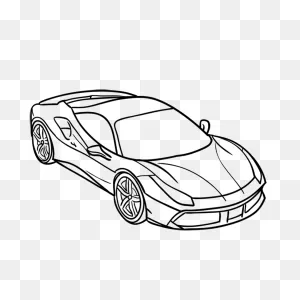 Learn How To Draw A Ferrari 488 Gtb Car - Easy Drawings