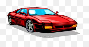 Ferrari Royalty Free Vector Clip Art Illustration -Tran0042 ClipartFlare.com 