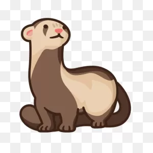 Cute Standing Ferret Illustration #ad , #affiliate, #paid ClipartFlare.com 