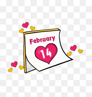 Clip Art Valentines Day Calender Date Feb February - ClipartFlare ClipartFlare.com