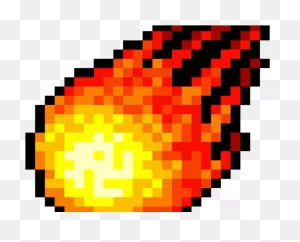 Download Hd Fireball Clipart Pixel Sprite - Fire Ball Pixel Art ClipartFlare.com 