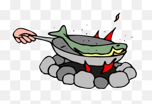 Frying Fish Clip Art Free Vector - Fish Fry - (600X415) Png ClipartFlare.com 