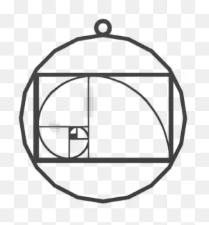 Fibonacci Spiral Pendant Mod Outer Circle - Fibonacci Sequence In ClipartFlare.com 