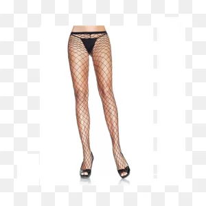 Leg Avenue Lycra Industral Fishnet Panty Hose W/lurex O/s Black/silver