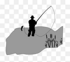 Cattail Fish Fisherman - Free Vector Graphic On ClipartFlare