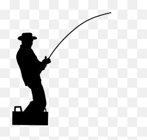Silhouette Fisherman Fishing - Free Vector Graphic On ClipartFlare
