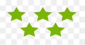 White Paper Stars Icon - Five Stars Green Clipart - Full Size ClipartFlare.com 