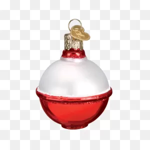 Fishing Bobber Artisan Blown-Glass Christmas Ornament