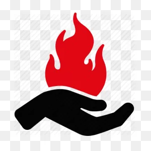 Fire Symbol Clipart - Flame, Hand, Fire, Transparent Clip Art