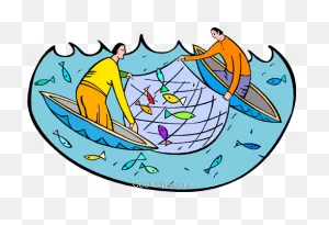 Fishermen With Fishing Nets - Fishing With Net Clipart | Full Size ClipartFlare.com 
