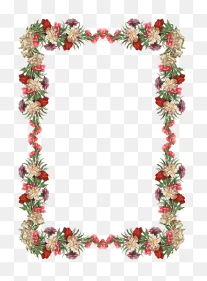 Free Digital Vintage Flower Frame And Border - Flower Border ClipartFlare.com 