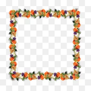 Floral Border Frame 3D Shadows Petals Roses - Flower Border Design ClipartFlare.com 