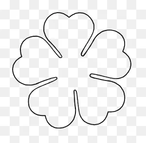 Clipart - Flower Love Five Petal Template | Paper Flower Template ClipartFlare.com 