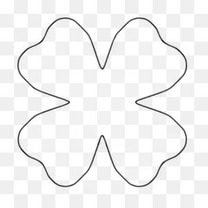 Clipart - Flower 4 Petal Heart Template | Flower Petal Template ClipartFlare.com 