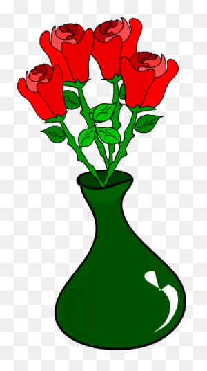 Vase Of Roses Clipart - Clipart Suggest