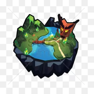 Floating Island Vector Image - 1632805 | Stockunlimited