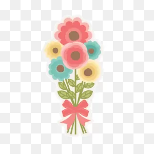 Flower Bouquet PNG-WebP Scrapbook Cut File Cute Clipart - Scalable ClipartFlare.com 